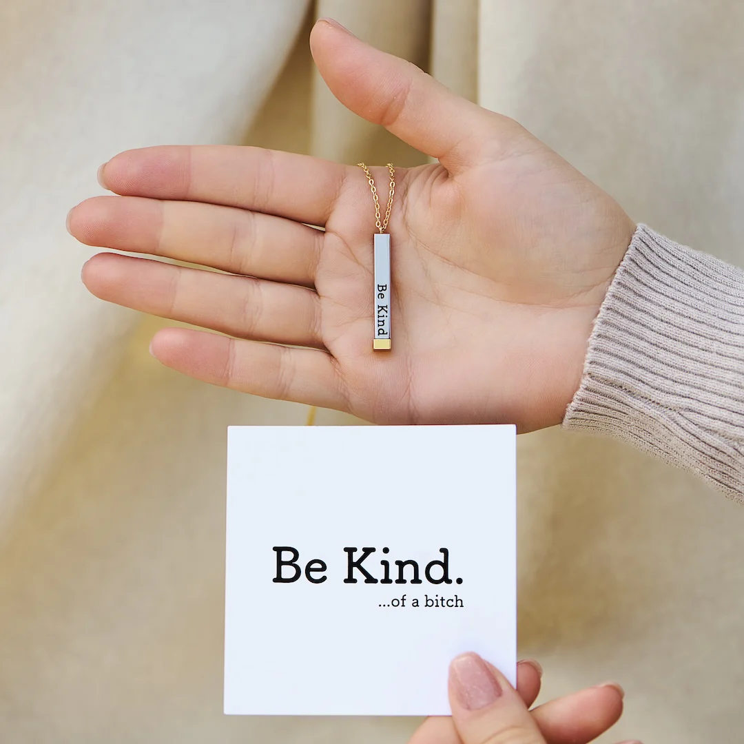 Be Kind Hidden Message Necklace