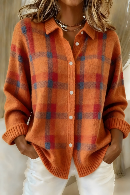 Relaxed Checked Knit