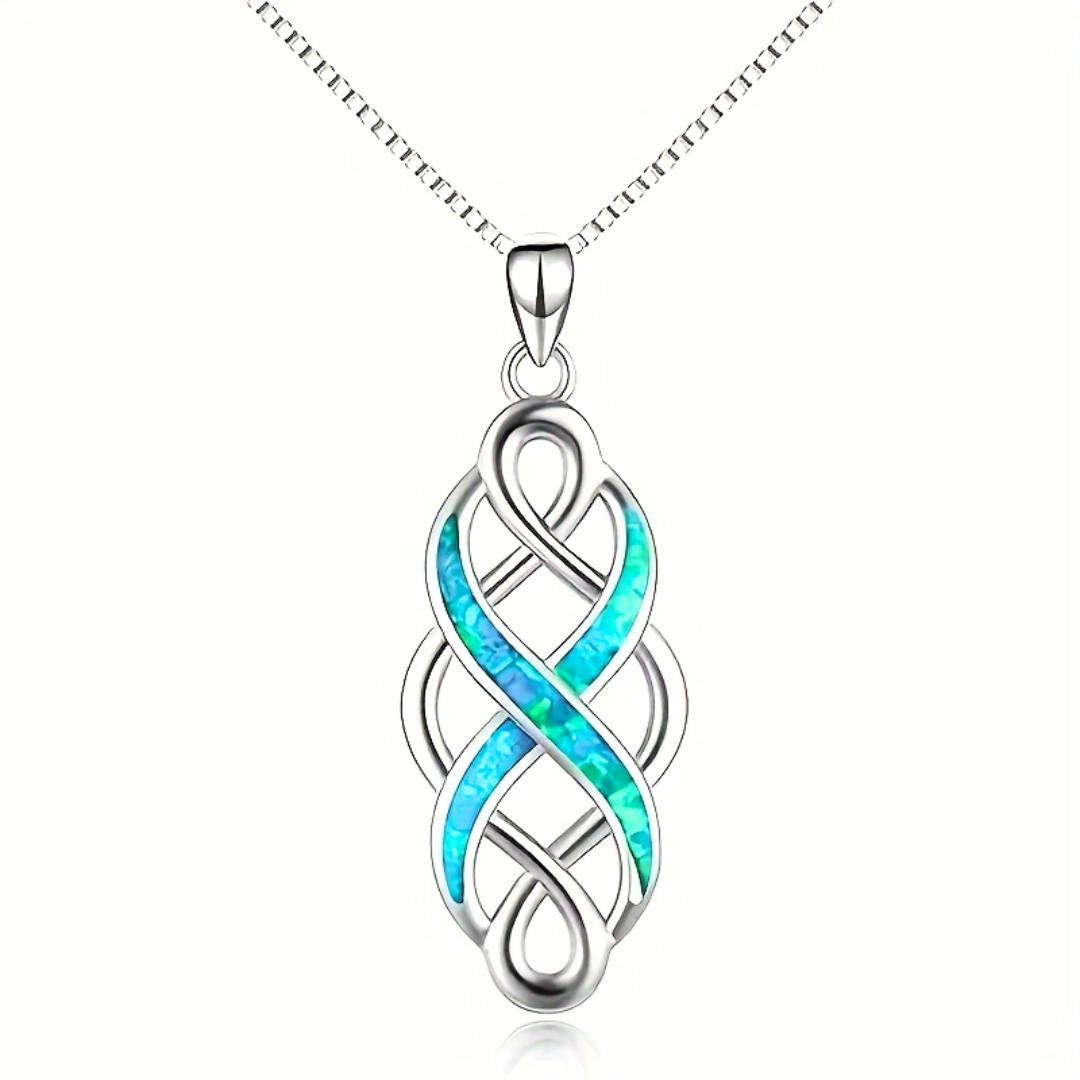 Knot of Renewal Opal Necklace