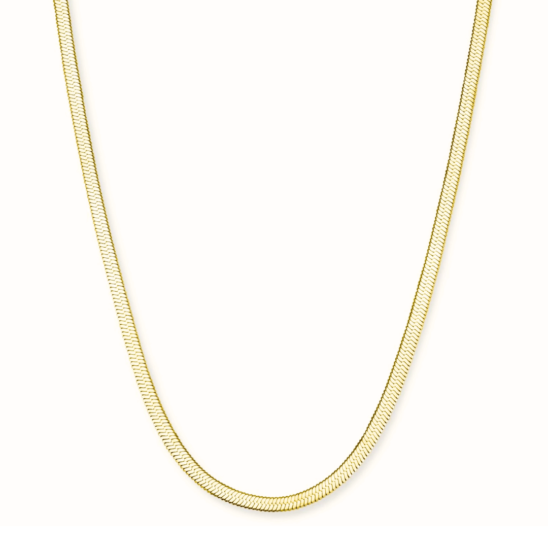 18K Gold SnakeBone Necklace