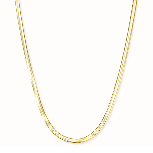 18K Gold SnakeBone Necklace