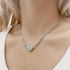 White Gold Zircon Connection Heart