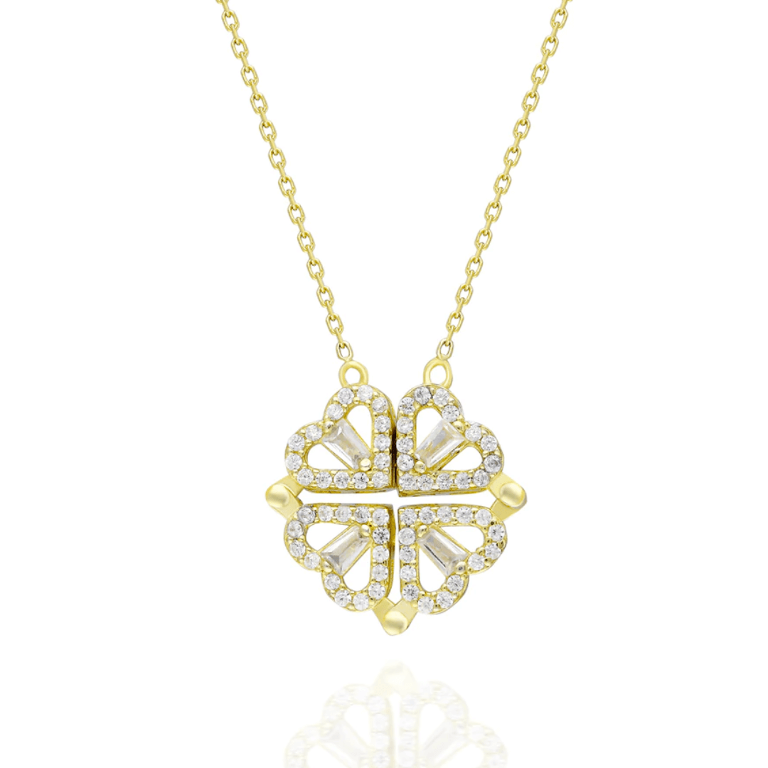 18K Gold Clover Flower Necklace