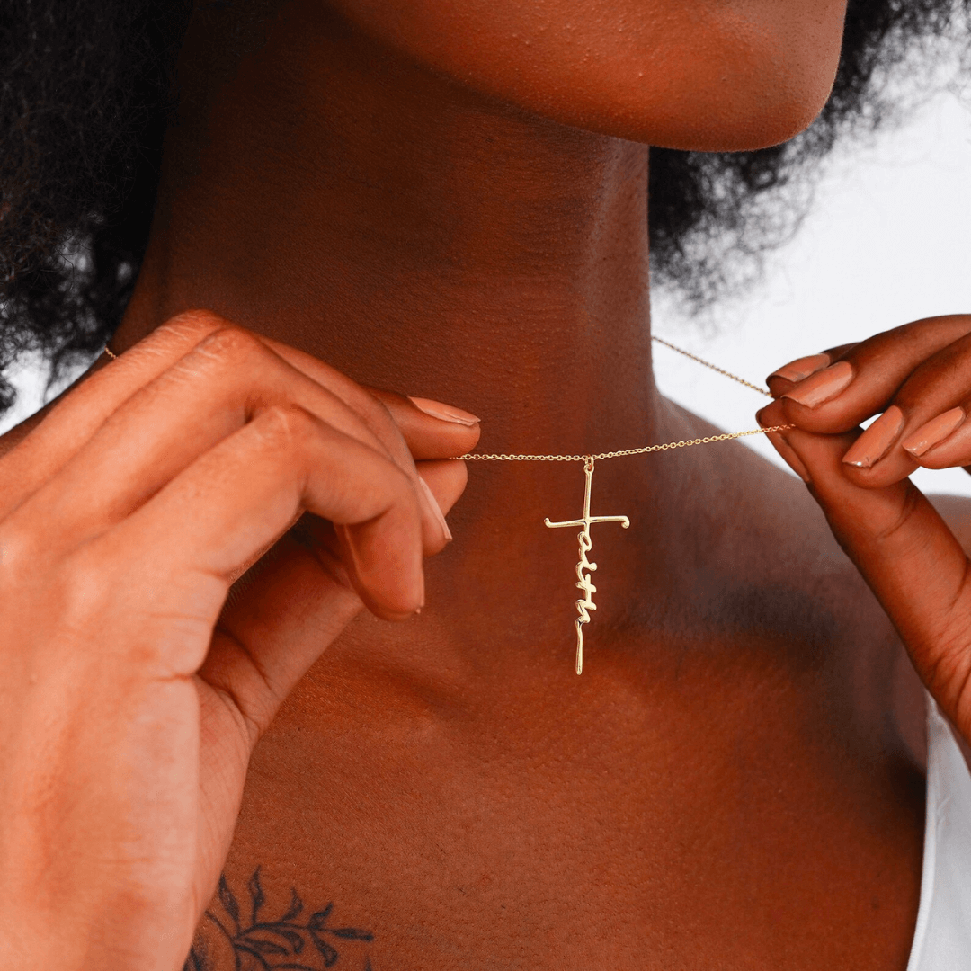 18K Gold Faith Necklace