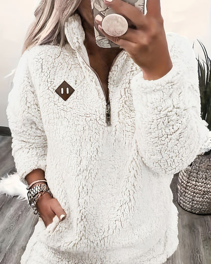 SableLuxe CozyZip Pullover