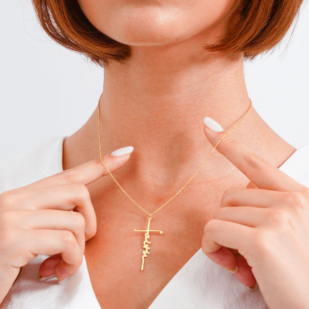18K Gold Faith Necklace