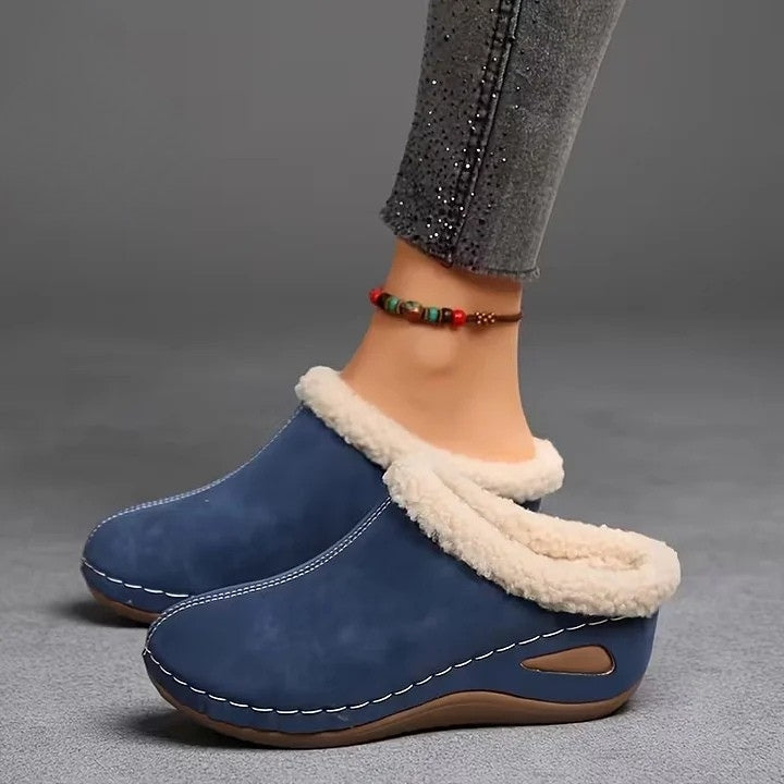 Soft-Fleece Slip-On Sandals