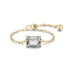 14K Gold Zircon Chain Ring