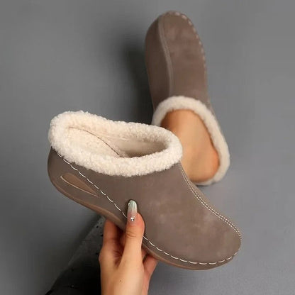 Soft-Fleece Slip-On Sandals