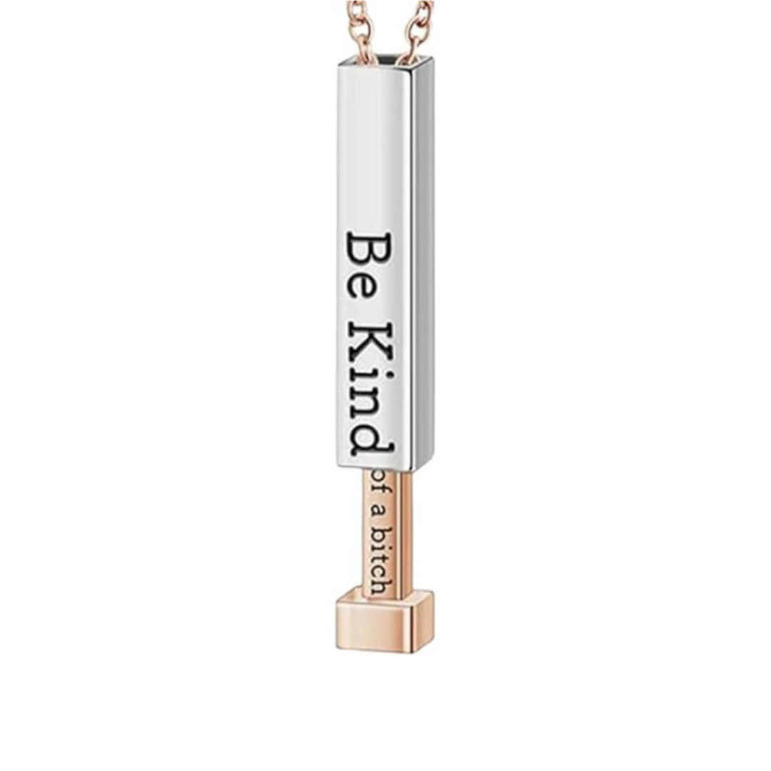 Be Kind Hidden Message Necklace