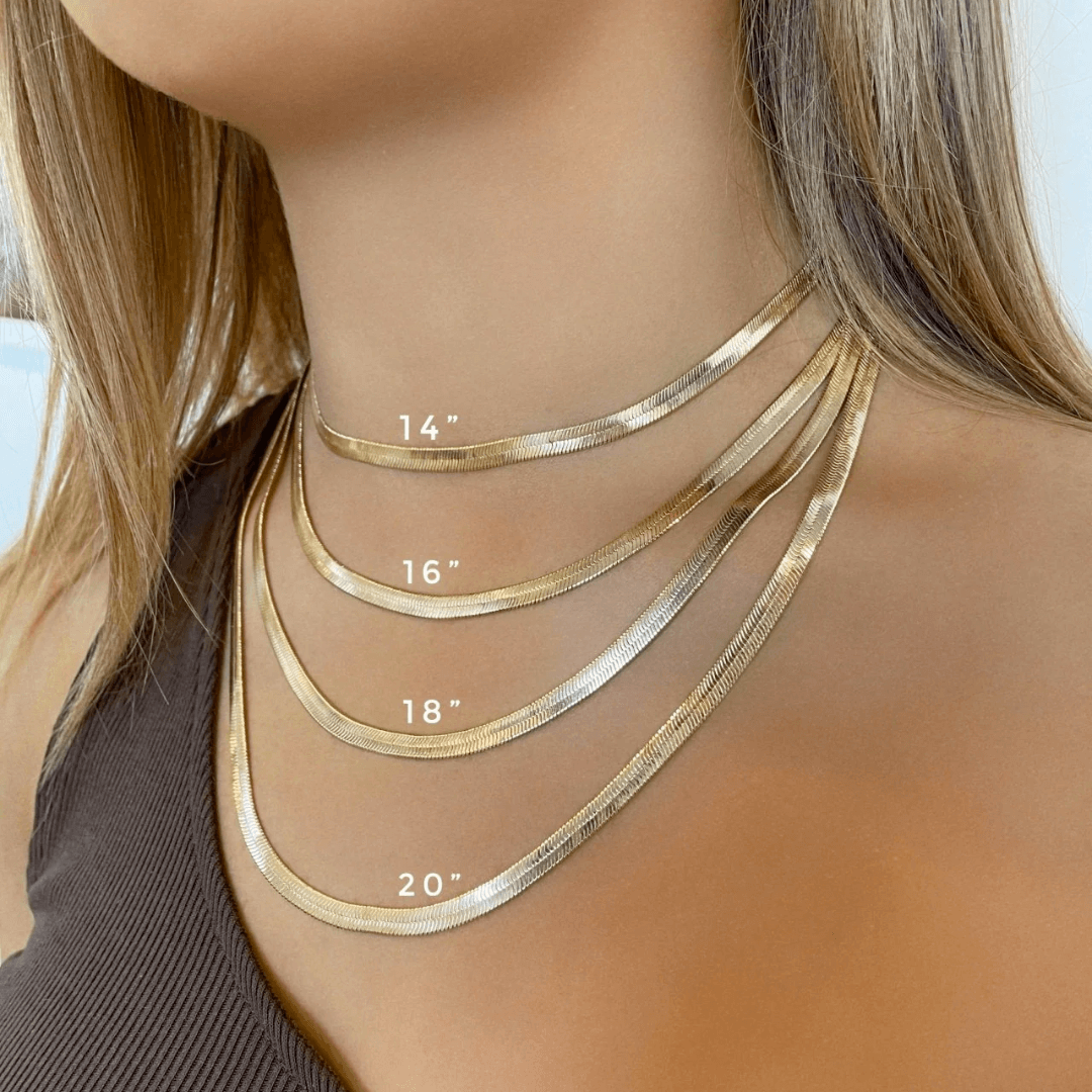 18K Gold SnakeBone Necklace