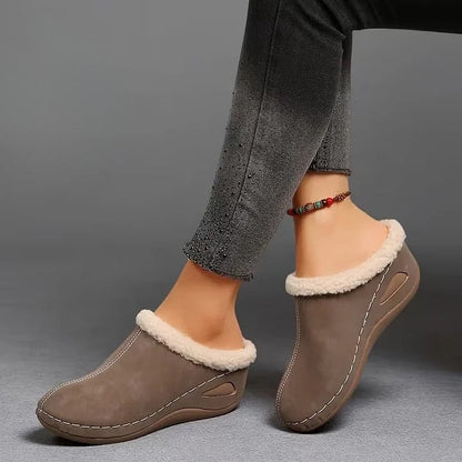 Soft-Fleece Slip-On Sandals