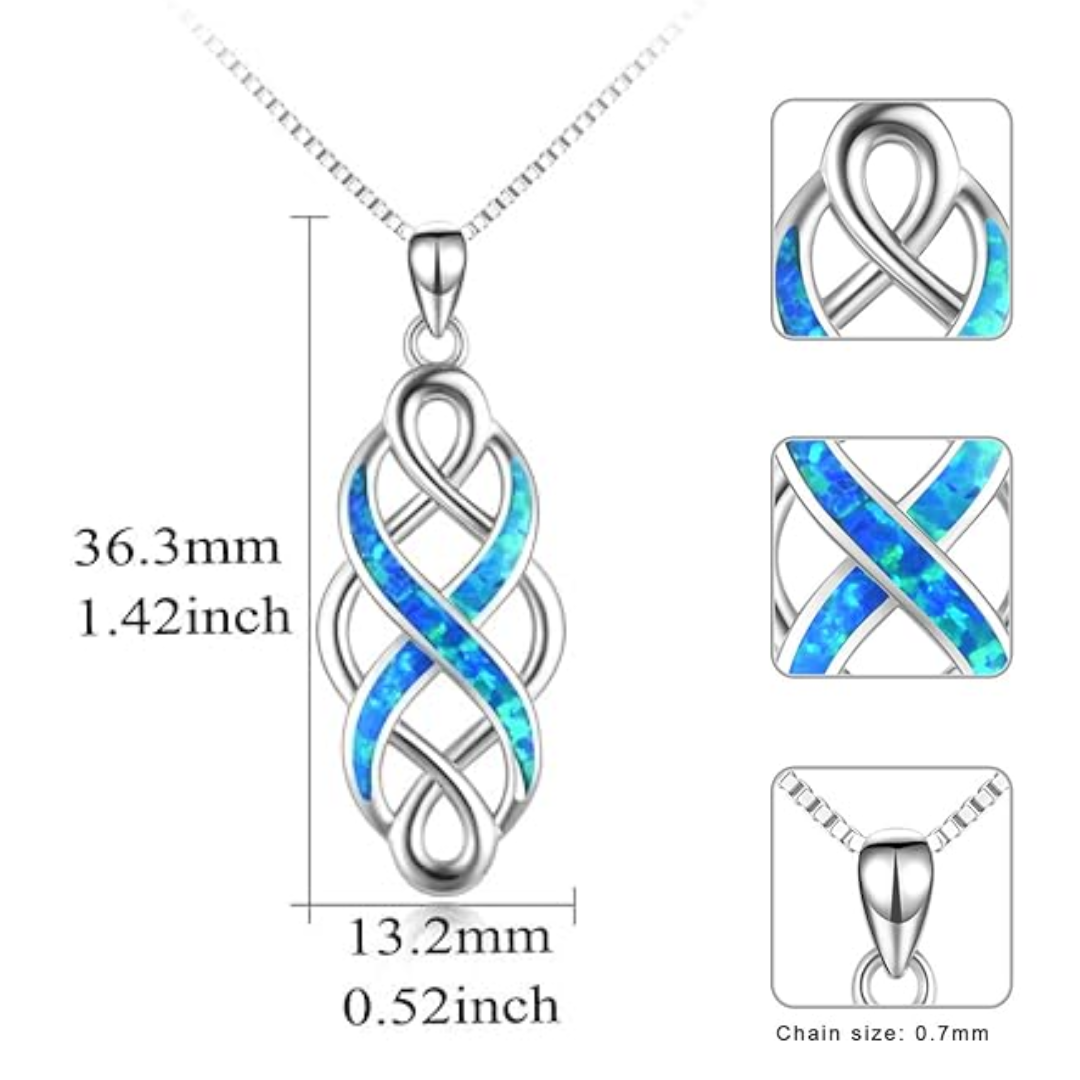 Knot of Renewal Opal Necklace