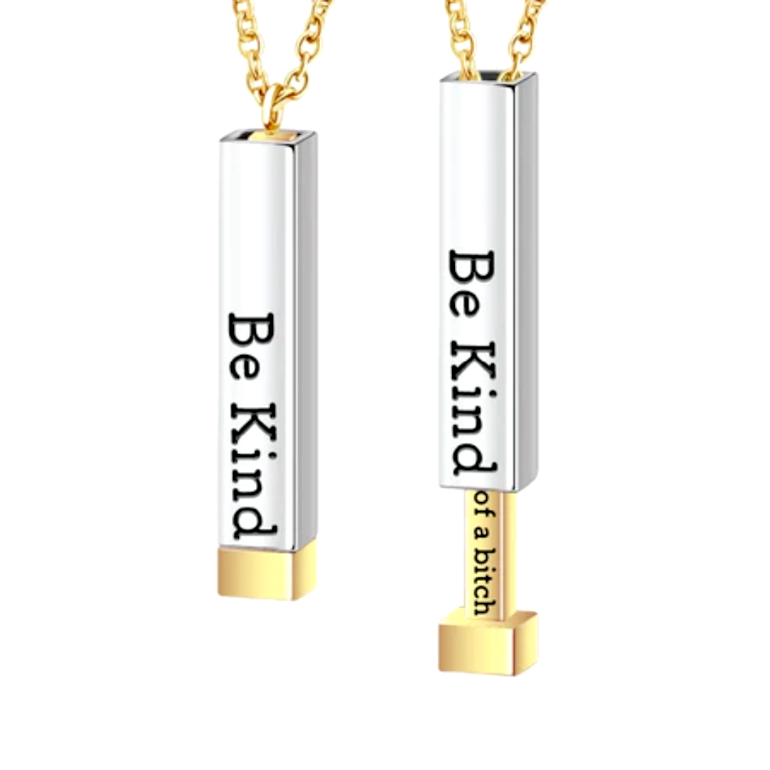 Be Kind Hidden Message Necklace