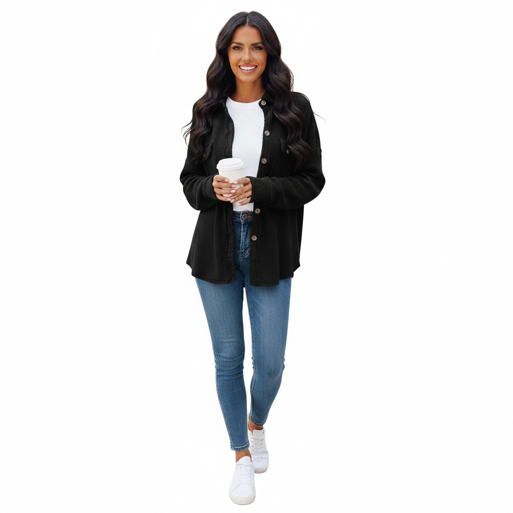 Elevated Knit Shirt Jacket