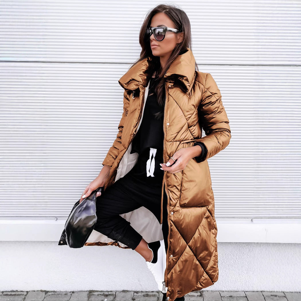 Longline Quilted Winter Coat