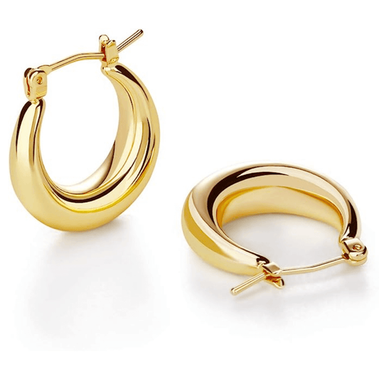 14k Gold Chunky Hoop Earrings