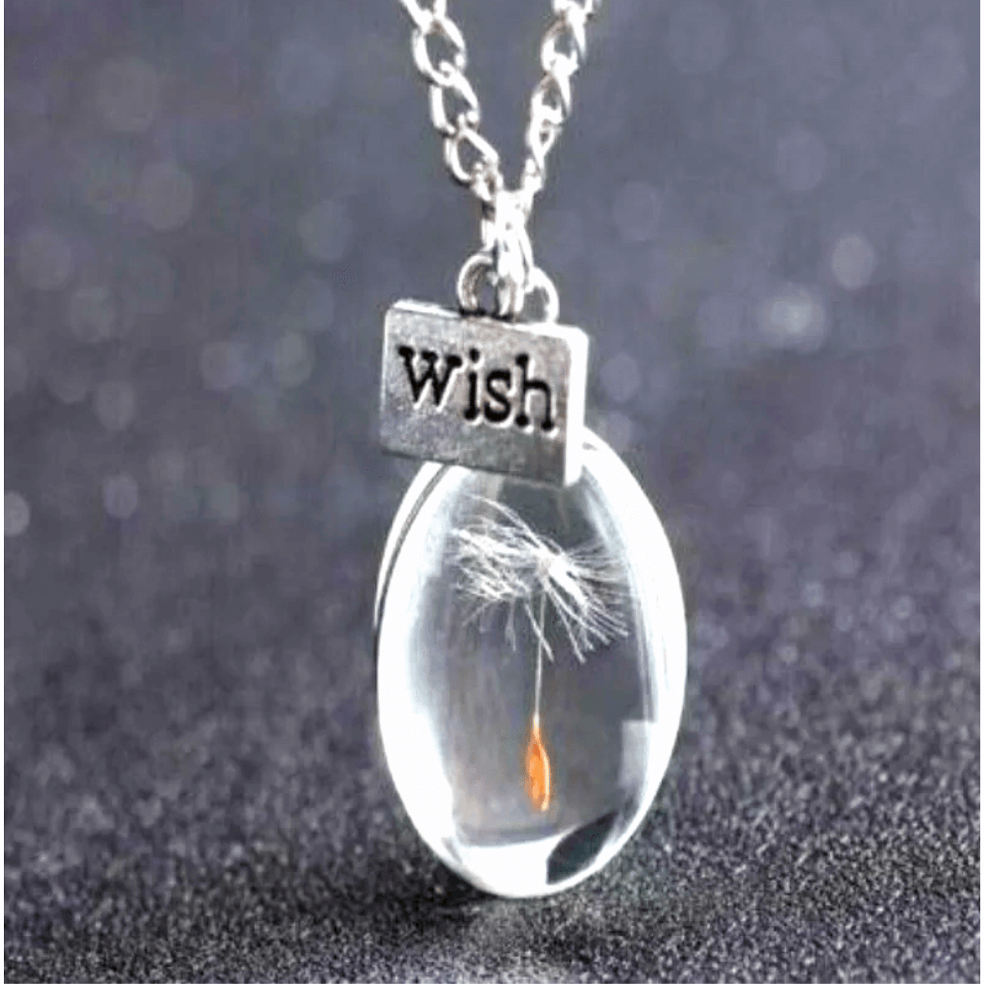 dandelion wish pendant